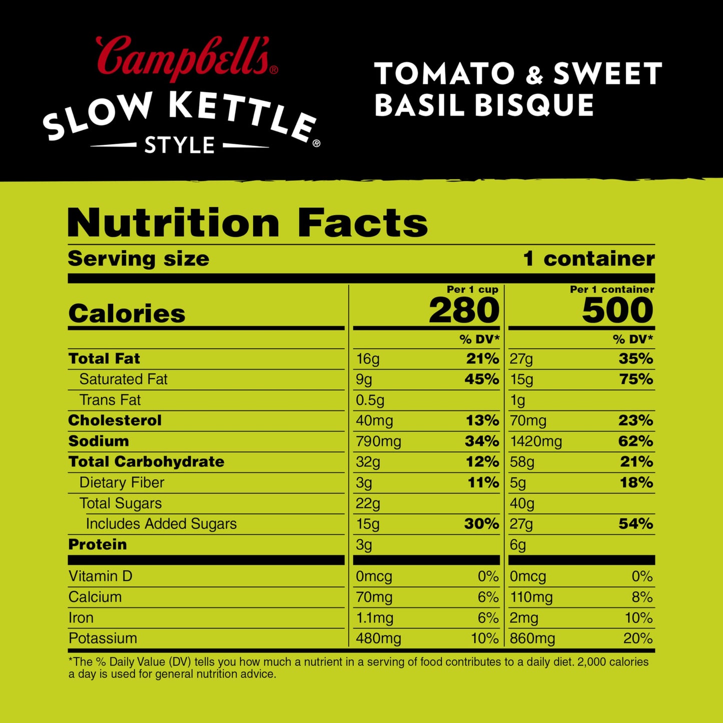 Campbell'S Slow Kettle Style Tomato & Sweet Basil Bisque, 15.5 Oz. Tub (Pack Of 8)