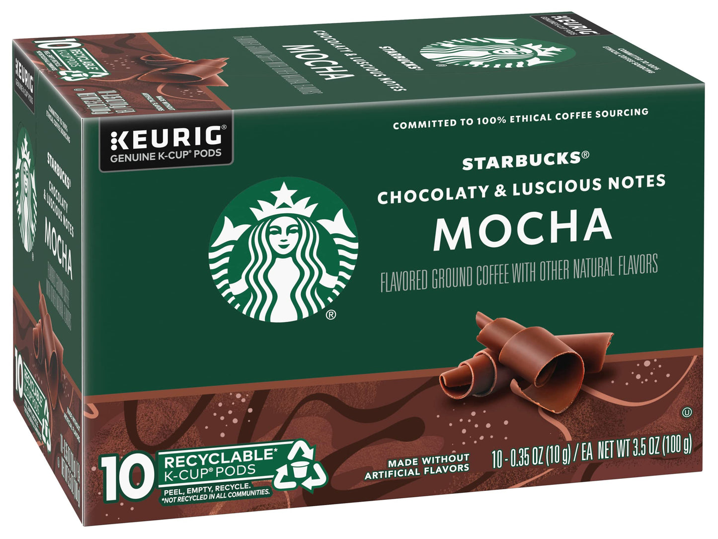 Starbucks Mocha Flavored Coffee K-Cup Pods, 10 Count (Pack of 3)