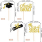 24 Pcs 2024 Graduation Cupcake Toppers Glitter Class Of 2024 Diploma Congrats Grad Cap Cupcake Picks 2024 Graduation Theme Party