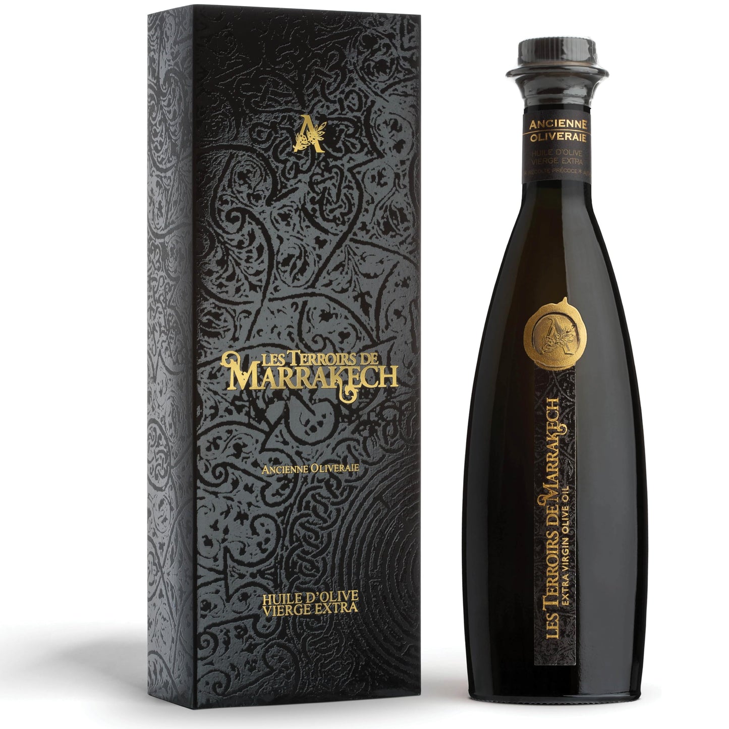 Olive Oil Gift Box of Les Terroirs De Marrakech Gourmet Extra Virgin Olive Oil, Polyphenol Rich, Moroccan Cold Pressed EVOO Oil,
