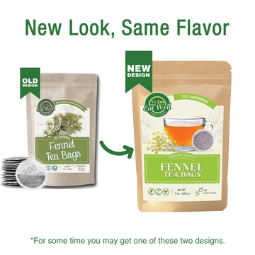 Eat Well Premium Foods Fennel Tea Bags, 100 Bags Bulk Size 7 Oz, 100% Natural Fennel Leaves Tea, Tea For Home Or Office, Herbal