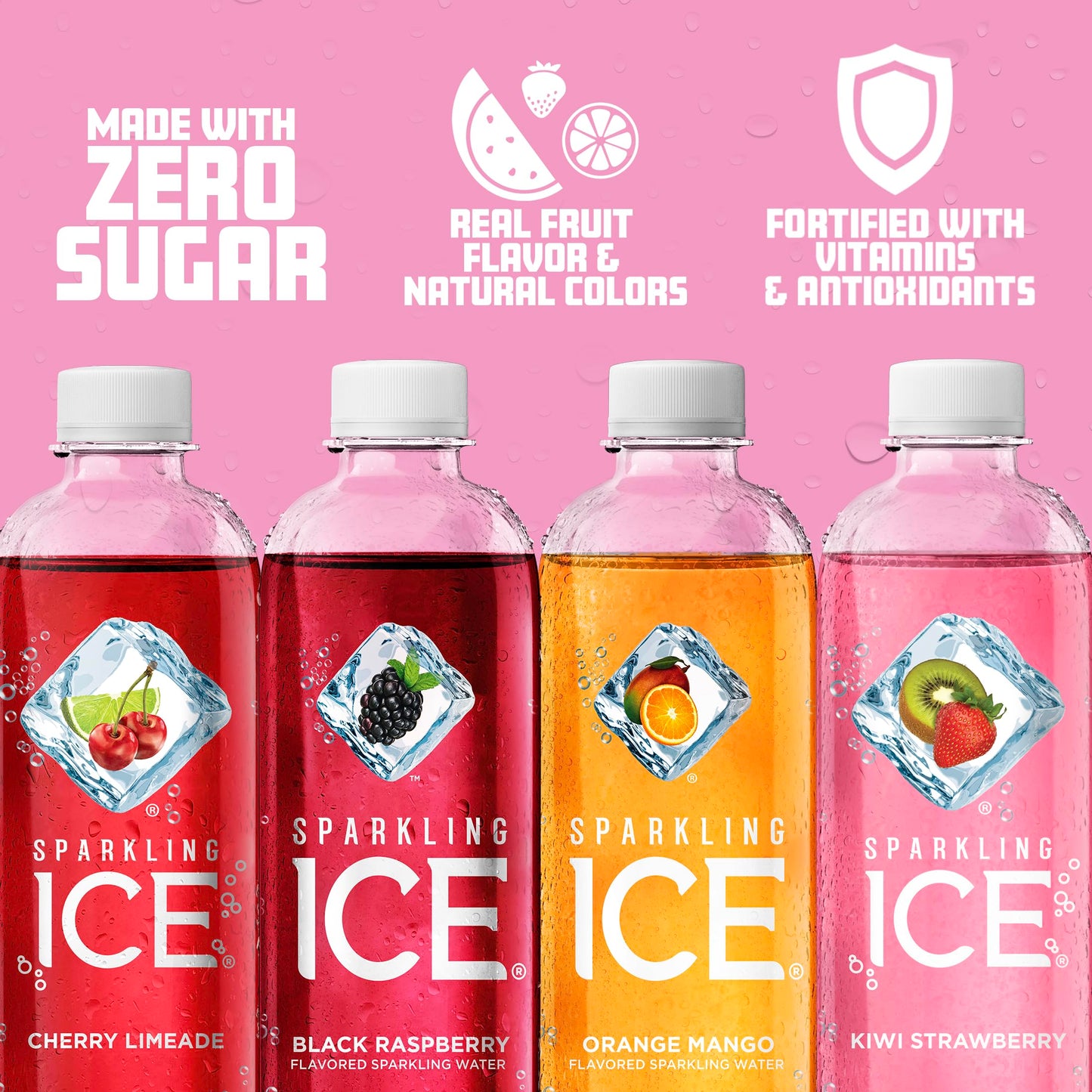Sparkling Ice Purple Variety Pack, Flavored Water, Zero Sugar, With Vitamins And Antioxidants, 17 Fl Oz, 12 Count (Black Raspber