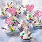 24 Pcs Snowflake Snow In Love Cupcake Toppers Glitter Heart Winter Frozen Snowflake Cupcake Picks For Bridal Shower Wedding Anni