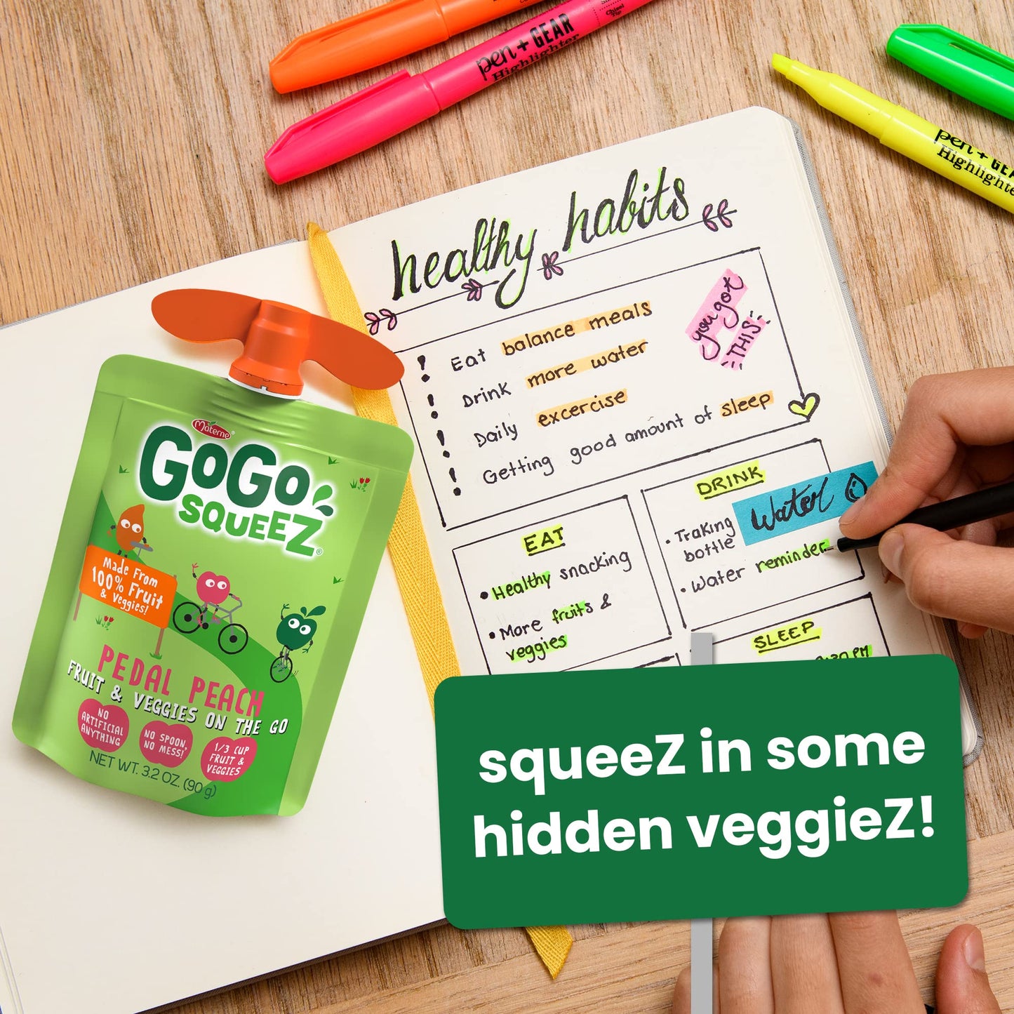 GoGo SqueeZ Fruit & VeggieZ Variety Pack  Pedal Peach and Boulder Berry  3.2 oz (Pack of 20)  Unsweetened Snacks for Kids  Gluten Free  Nut Free  Dairy Free  Recloseable Cap  BPA Free Pouches