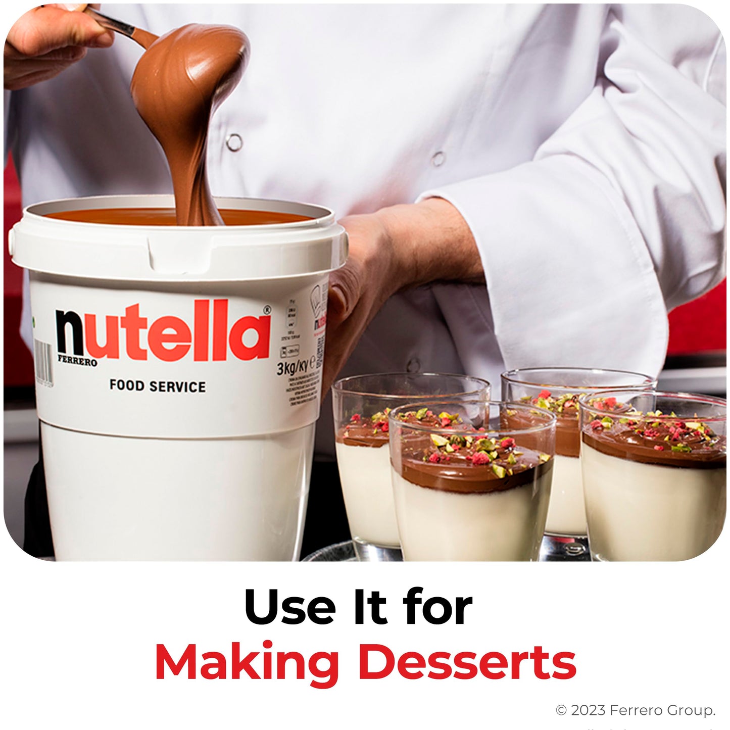 Nutella Hazelnut Spread Food Service Tub, Baking Supplies, Great For Restaurants And Bakeries, Two Bulk Tubs, 13.2 Lb Total