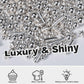 Huebeaty 6-in-1 Metallic Silver Cake Pearls Sprinkles, 180g - Silver Galaxy Star Sprinkles for Cake, Cupcakes, Cookies, Ice Cream