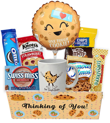 Beyond The Box Get Well Soon Gift Basket - One Tough Cookie Care Package for Kids, Teens, and Adults