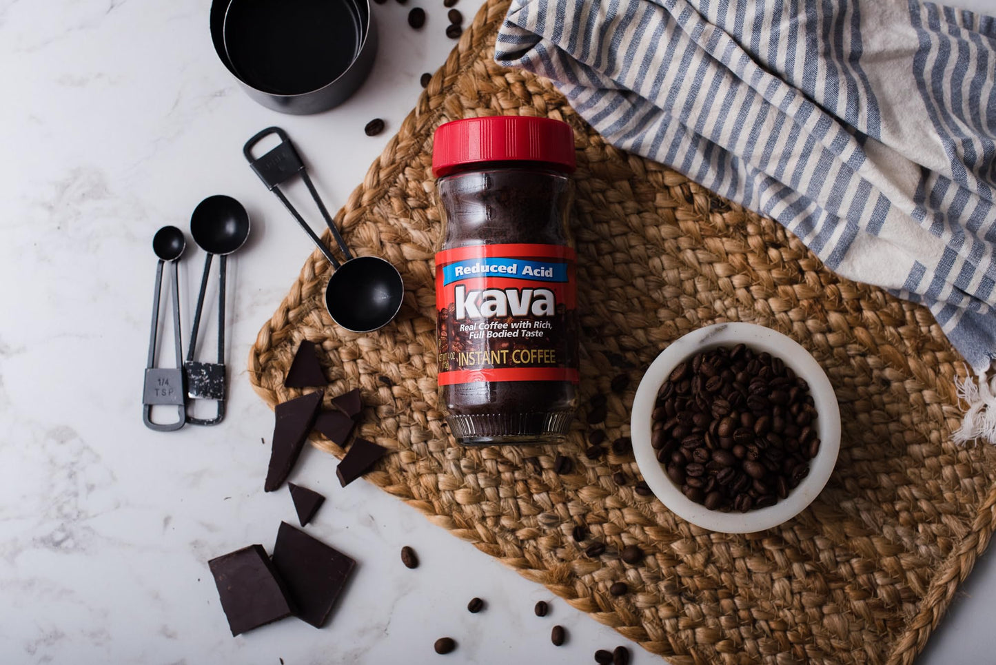 Kava Instant Coffee, Acid Reduced, 4 Ounce Glass Jar, Pack of 1