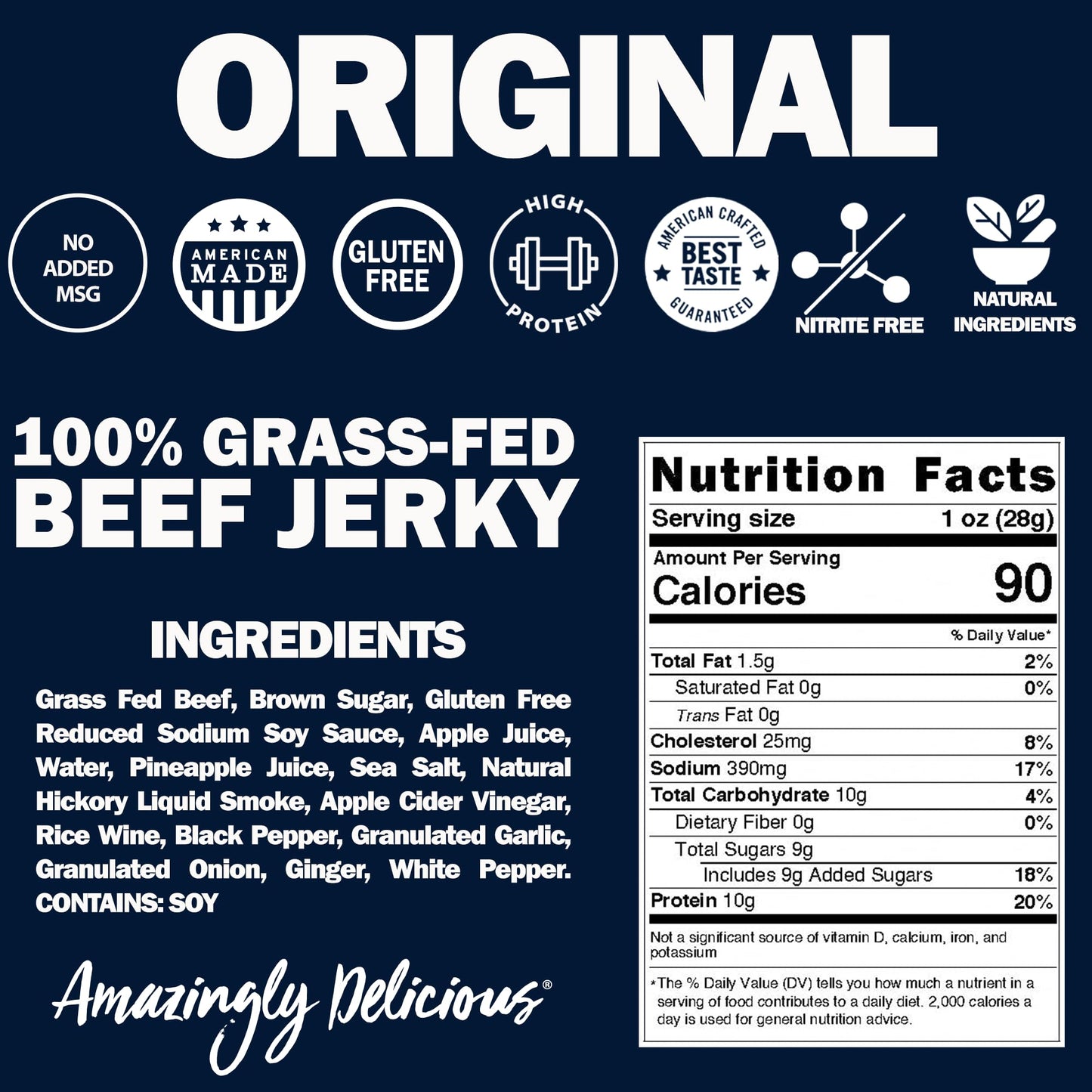 Field Trip Beef Jerky - Gluten Free, Low Carb, High Protein Snack, 12oz Bulk Bag
