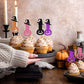 24 Pcs Halloween Bachelor Party Cupcake Toppers Glitter Ghost Witch Hat Bachelorette Cupcake Picks Hen Funny Party Cake Decorati