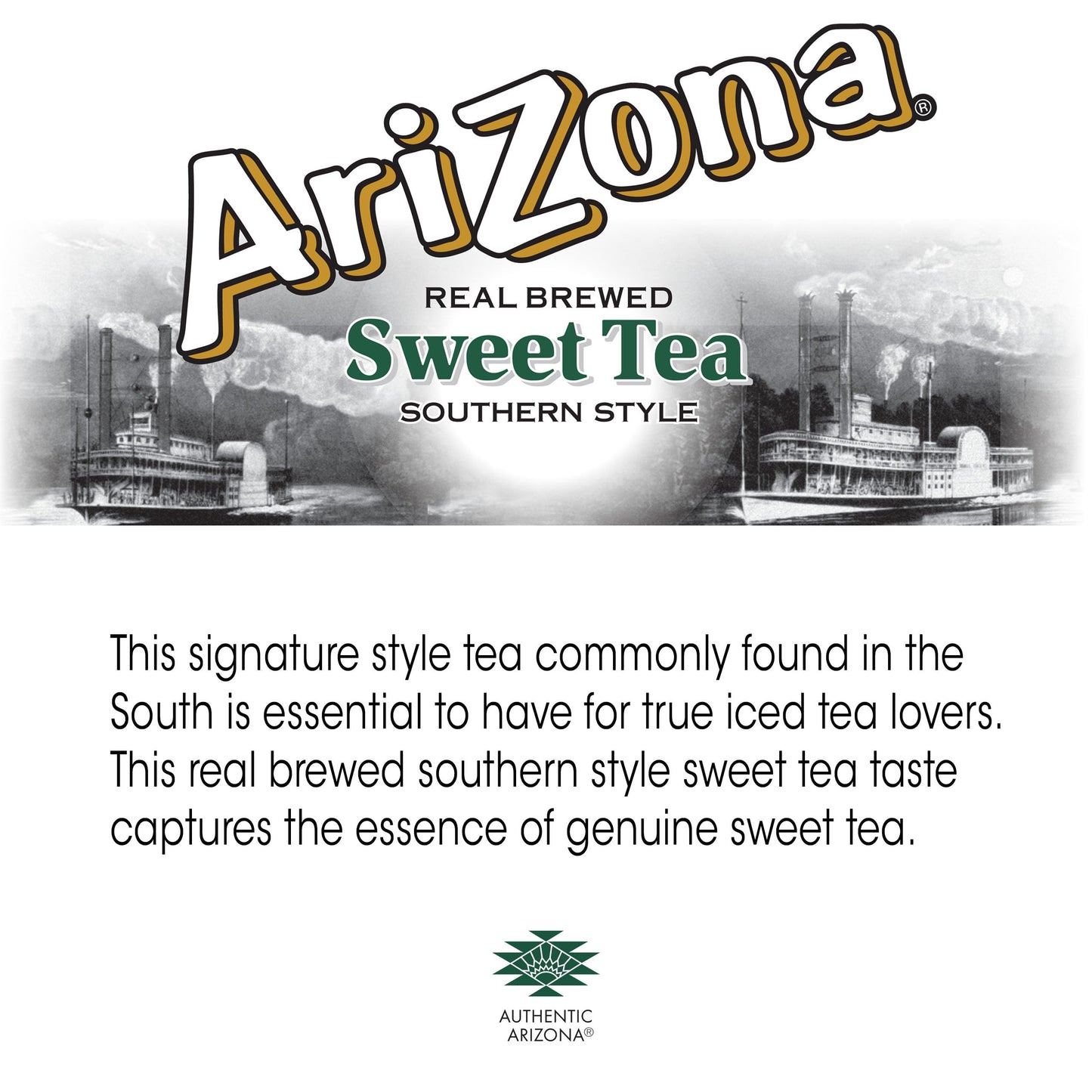 AriZona Sweet Tea, 22 Fl Oz Big Can (Pack of 12) - Refreshing Iced Tea Beverage, Perfect for Thirst Quenching!