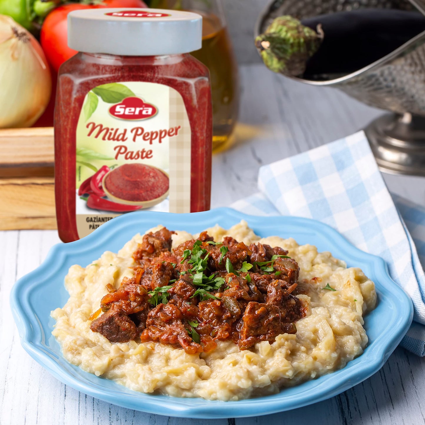 Sera Mild Pepper Paste 25.4 Oz Jar (6 PACK) | No Sugar | No Artificial Preservatives | Add a Unique, Peppery and Spicy Flavor to