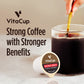 VitaCup Extra Shot Strong Coffee Pods  Bold & Intense Dark Roast w/Espresso Shot  High Caffeine  Vitamin B12  Antioxidants  Recyclable Single Serve Pod Compatible with Keurig K-Cup malt-inspired  64ct