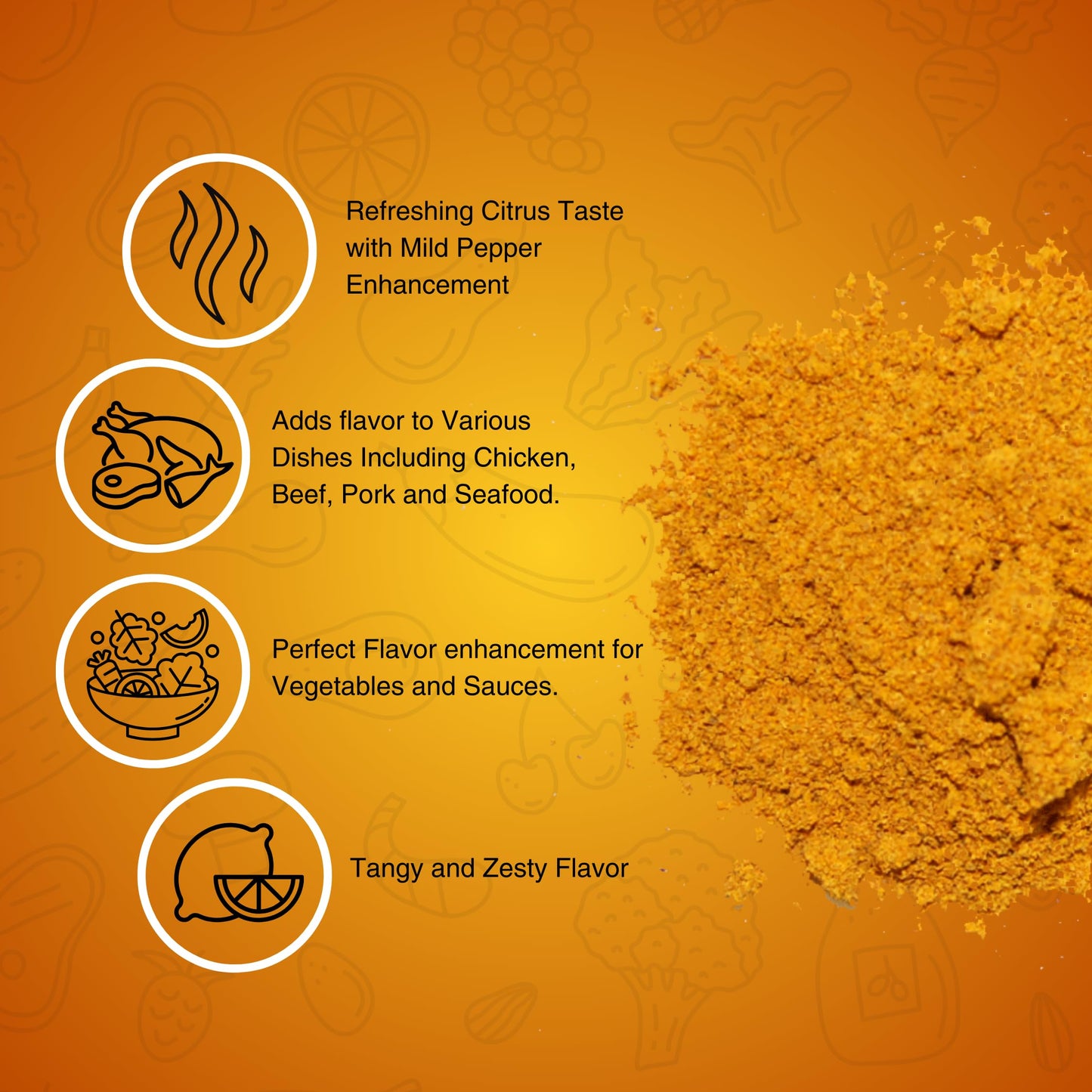 K-Town Krack- Lemon Pepper Chicken Dust Seasoning - Lemon Pepper Seasoning, Bbq Rub Seasoning For Chicken, Beef, Pork, Fish- Chi