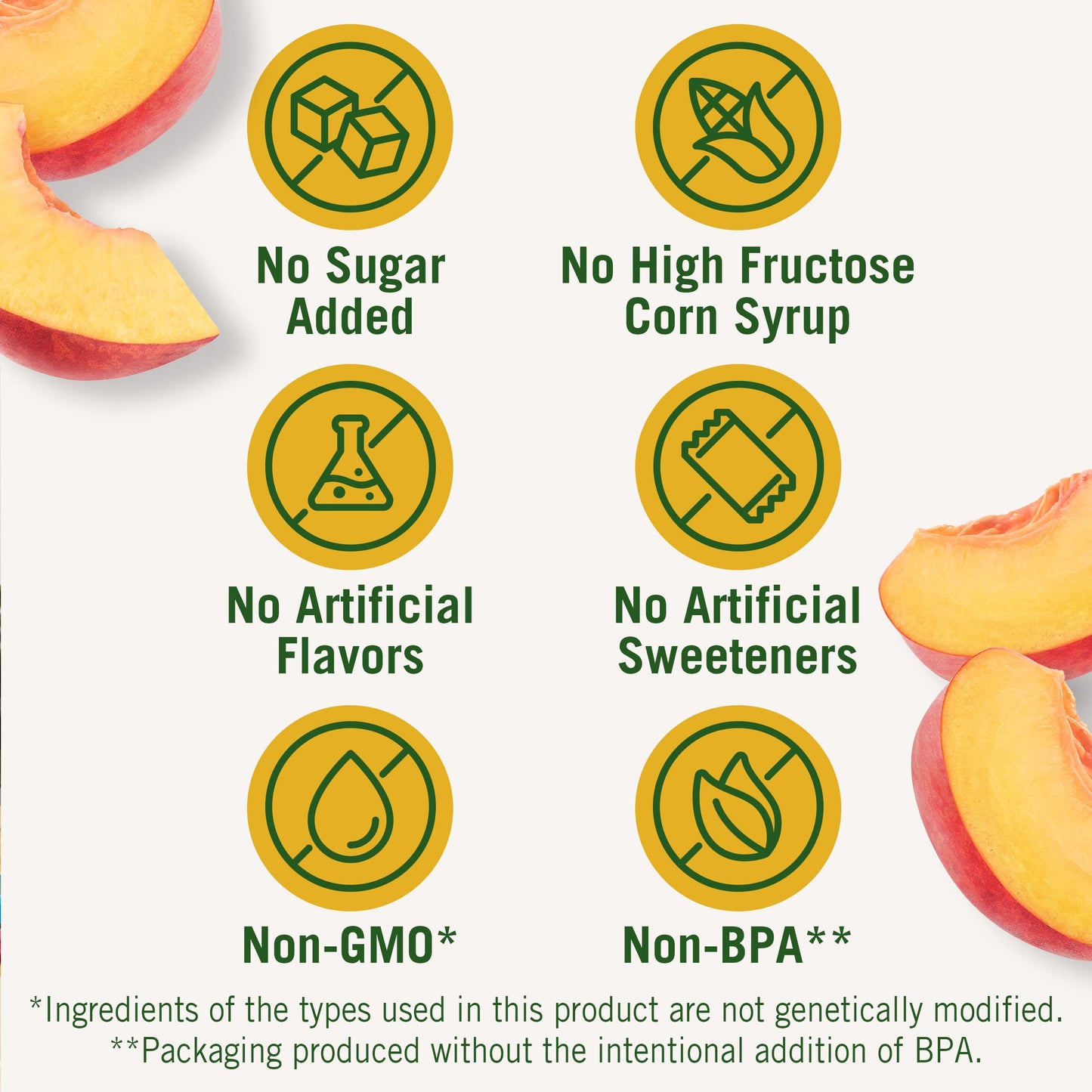 Del Monte No Sugar Added Diced Peaches Fruit Cup Snacks, 3.75 oz Cup (Pack of 24 Cups)