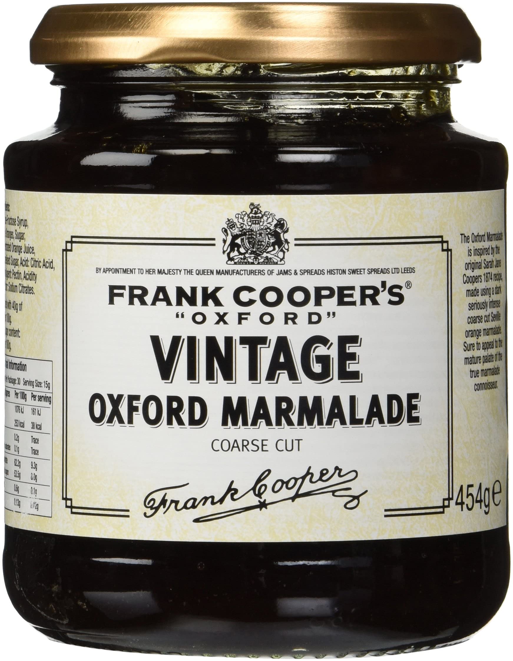 Frank Coopers Vintage Coarse Cut Oxford Marmalade 16 oz. 454g - 4 PACK