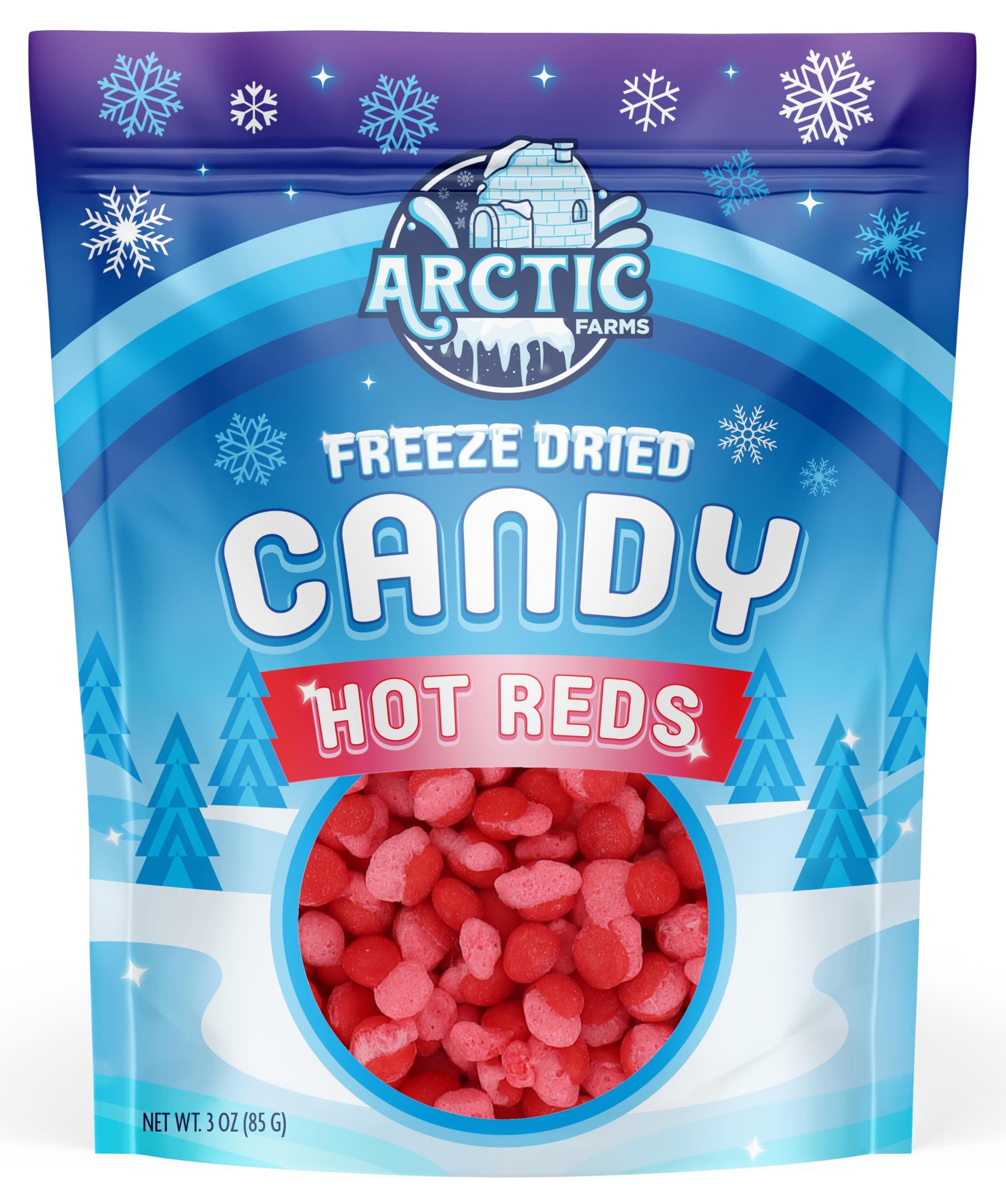 Arctic Farms Freeze Dried Candy Hot Reds Cinnamon Fire Candies (Cinnamon, 3Oz)