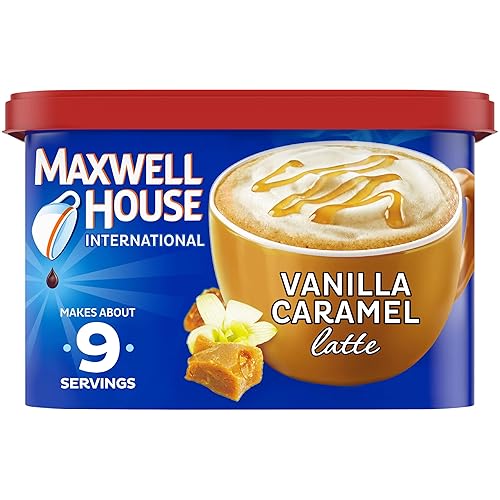 Maxwell House International Vanilla Caramel Latte Café-Style Instant Coffee Beverage Mix (8.7 Oz Canister)