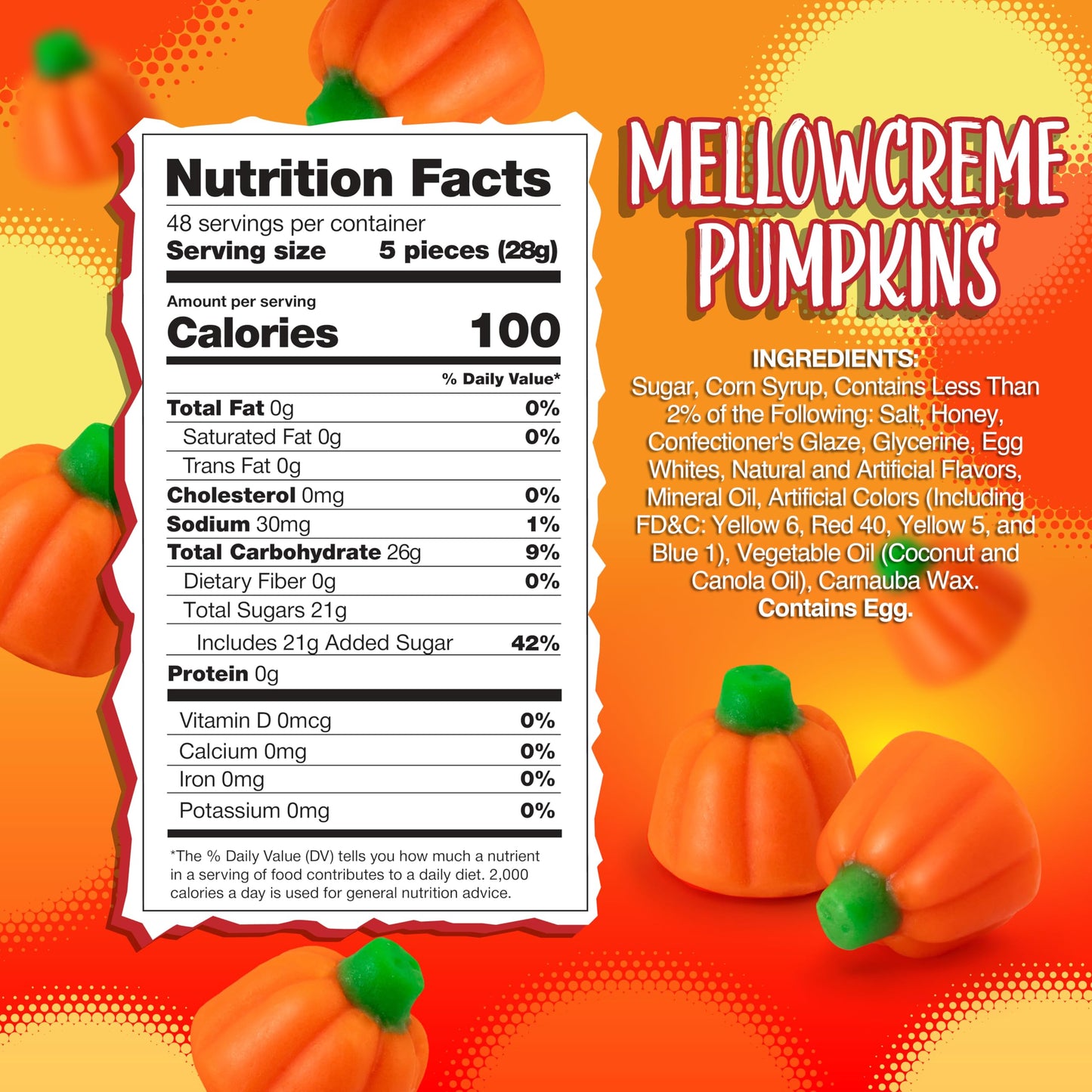 Mellowcreme Pumpkins | Bulk 3-Pound Bag | Classic Halloween Candy | Old Fashioned Fall Candy for Parties, Holiday Baking, Autumn