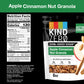Kind Zero Added Sugar Granola, Apple Cinnamon Nut, Healthy Snacks, Good Source Of Fiber, Gluten Free, Low Sugar, 5G Protein, 5 C