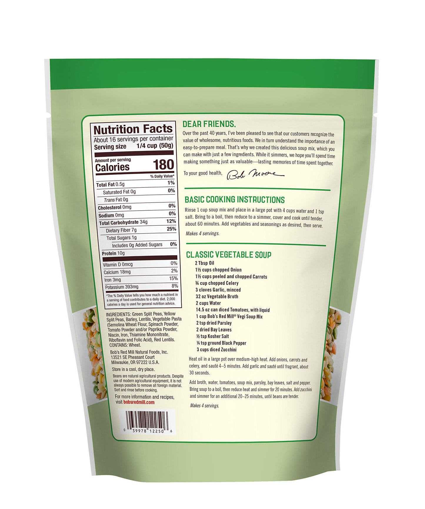 Bob'S Red Mill Vegi Soup Mix, 28 Oz (4 Pack)