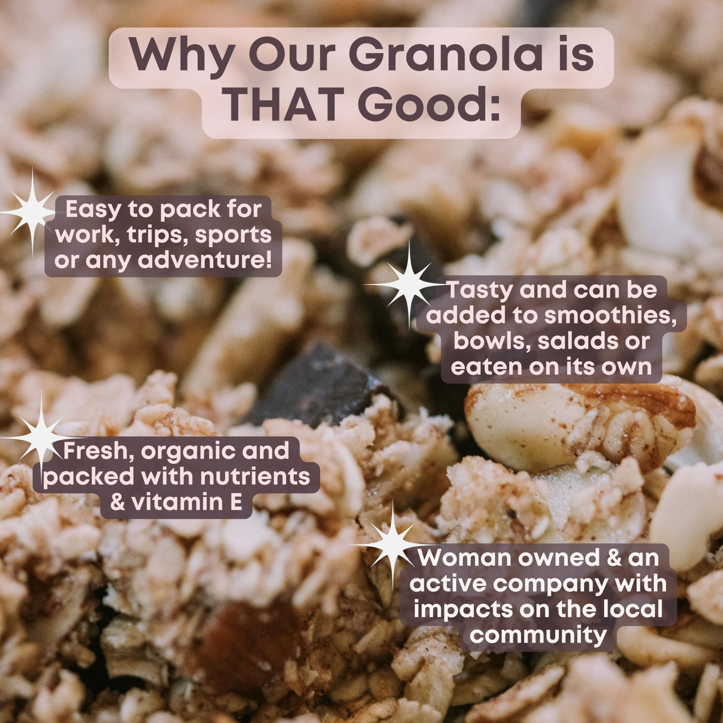 Tempo Granola Dark Chocolate Cashew Pecan Granola Clusters (6 Pack) Gluten Free Oats, High Protein, Low Sugar, Vegan, Dairy Free