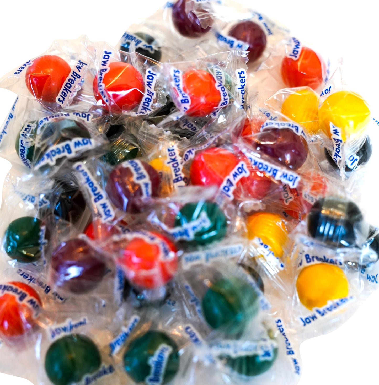Jawbreakers Hard Candy - 100 Assorted Sweet Fruit Flavored Individually Wrapped Pieces per Bag