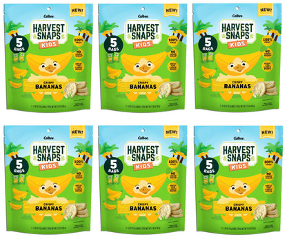 Harvest Snaps Kids Crispy Fruit Snack Bags (6 Pouches of 5 Snack Bags) (Crispy Bananas)