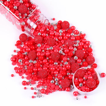 Red Sprinkles For Baking 4.23Ounce - Sparkle Pearl Sprinkles For Cupcake Toppers, Ice Cream, Candy, Cookie Decorations - Silver