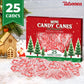 Taboom Mini Candy Cane 25 Pack - Red & White Peppermint Candy Canes for Holiday Gifts, Stocking Fillers & Party Favors