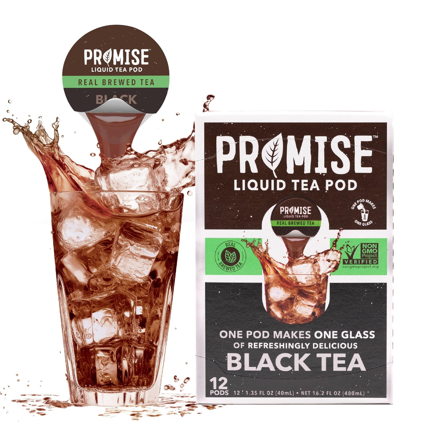 Promise Tea Single Serve Liquid Tea Concentrate Pods By Java House, Peel And Pour (Pack Of 12, Black Tea)