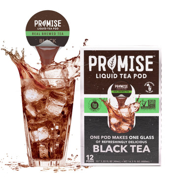 Promise Tea Single Serve Liquid Tea Concentrate Pods By Java House, Peel And Pour (Pack Of 12, Black Tea)