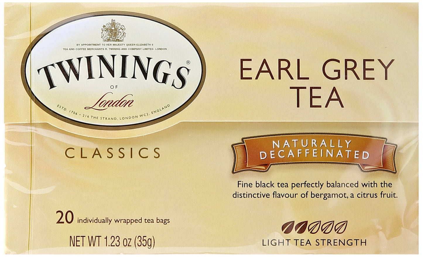 Twinings Earl Grey Decaf Tea, Tea Bags, 20-Count Boxes (Pack Of 12)