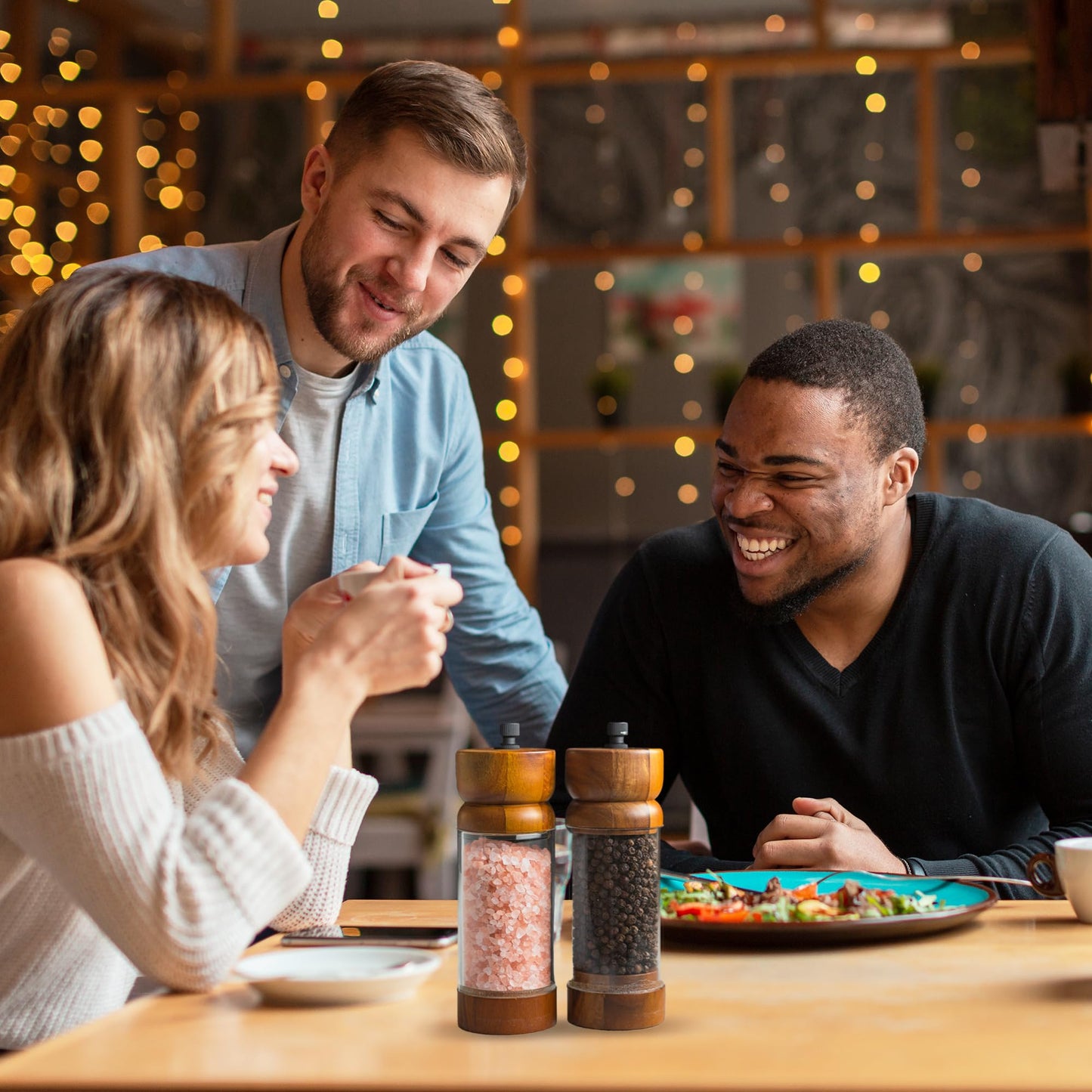 The Spice Lab Himalayan Pink Salt & Tellicherry Peppercorns - Salt And Pepper Combo - Gourmet Kilo Coarse Pink Salt And 1 Lb Who