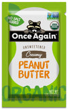 Once Again Organic creamy Peanut Butter - 1.15oz Squeeze Packs 10 count - Salt Free Unsweetened - USDA Organic gluten Free certi