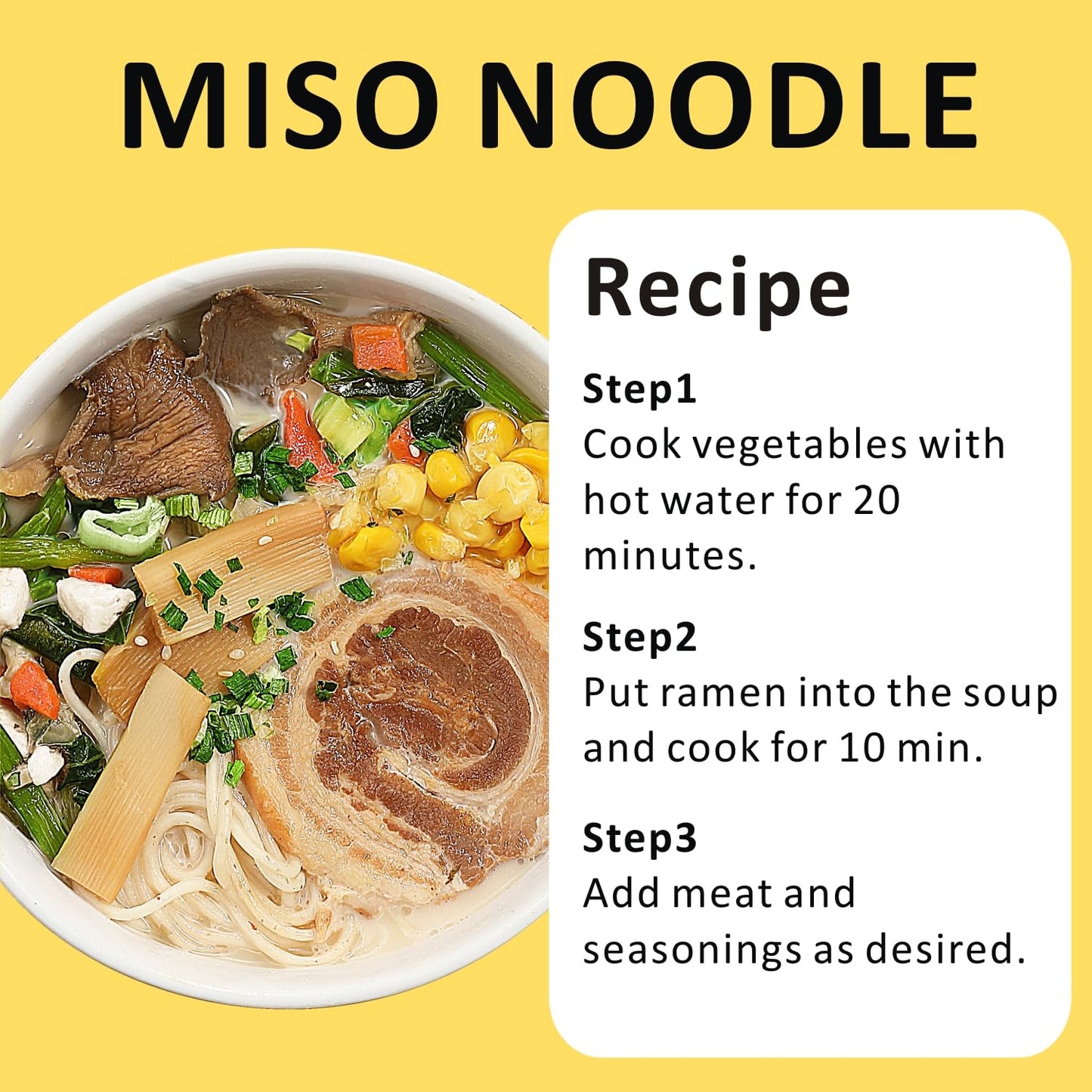 Yimi Miso Soup with 9 Freeze Dried Vegetables, 16 oz - Flavorful Vegan Mix, Ideal Gift for Christmas