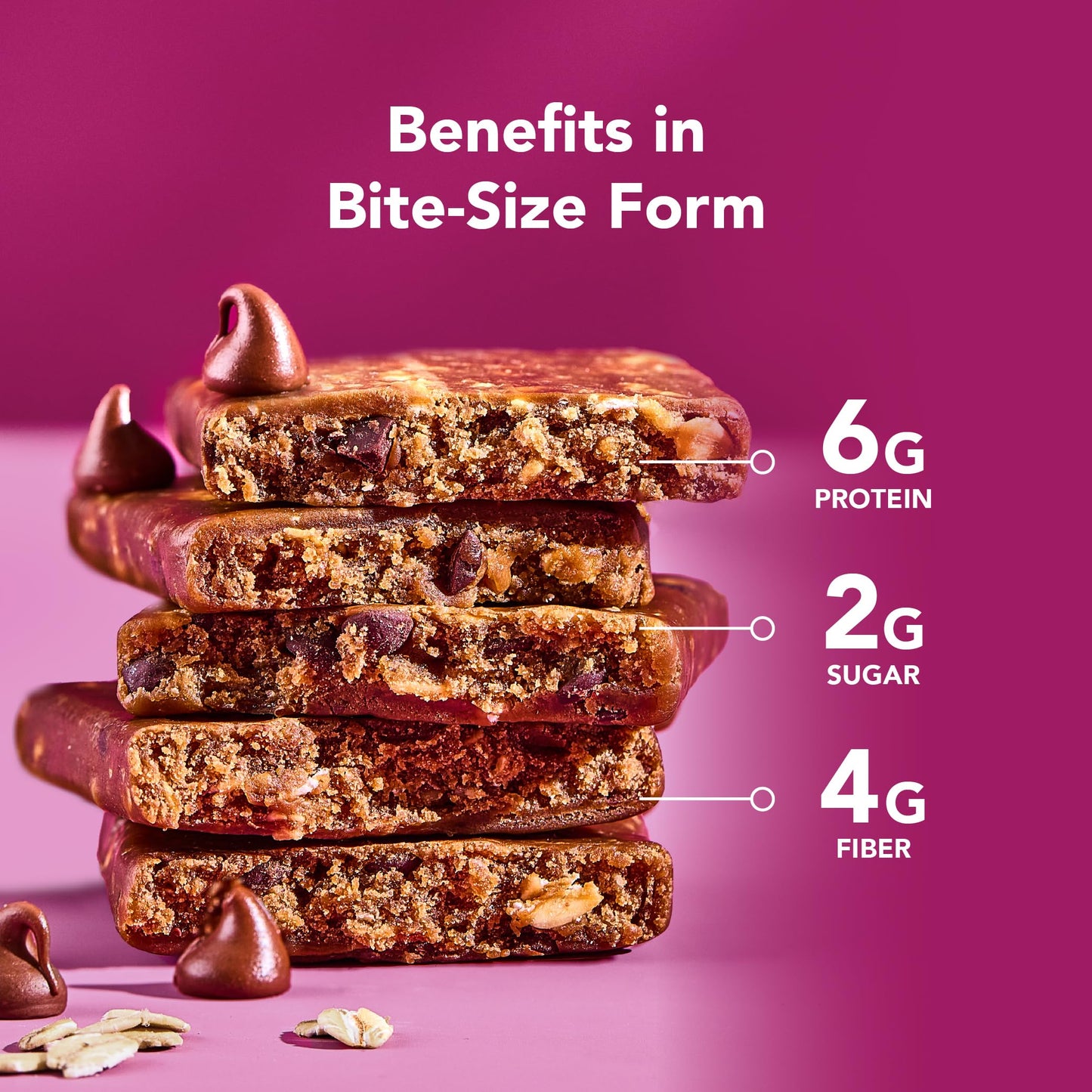 ALOHA Organic Plant Based Protein Bar MINIS | Oatmeal Chocolate Chip | 20 Count, 24g Bars | Vegan, Low Sugar, Gluten Free, Low C