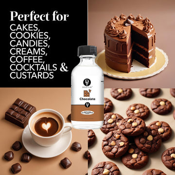 Dolce Flav Natural Chocolate Extract - Sugar-Free & Kosher - Pure Cocoa Flavor For Baking, Coffee, Ice Cream, Smoothies & Desser