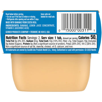Gerber Banana Puree Baby Food, 4 Fl Oz