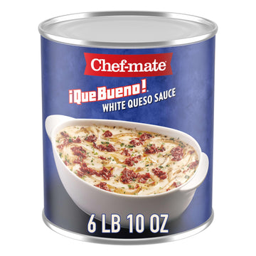 Chef-mate Que Bueno White Queso and Nacho Cheese Sauce, Canned Food, 6 lb. 10 oz (#10 Bulk Can)