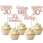 30Pcs Vintage 1993 Cupcake Toppers Glitter Thirty 30 Fabulous Happy 30Th Birthday Cupcake Picks Cheers To 30 Years For 30Th Birt