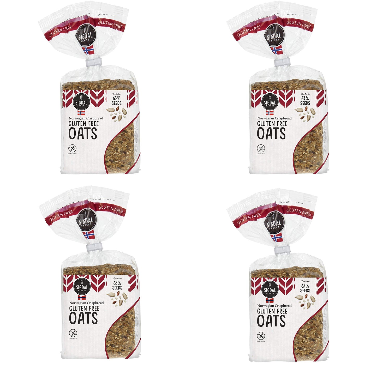 Sigdal Norwegian Crispbread - Non-GMO, Vegan, Sugar-Free, High Fiber, Low Carb Snack Crackers, 4 Pack, 0.17 Ounce Each
