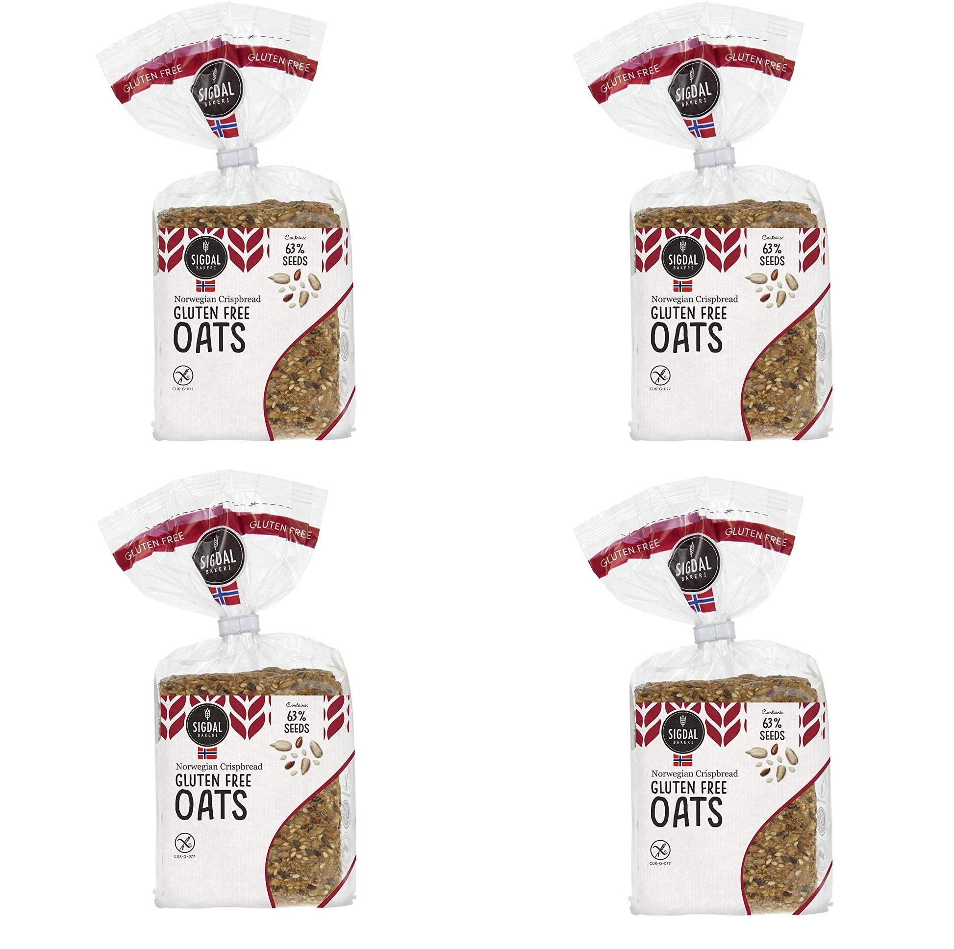 Sigdal Norwegian Crispbread - Non-GMO, Vegan, Sugar-Free, High Fiber, Low Carb Snack Crackers, 4 Pack, 0.17 Ounce Each