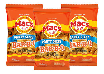 Mac s BBQ Pork Skins, 8.5 Ounce (Pack of 3)