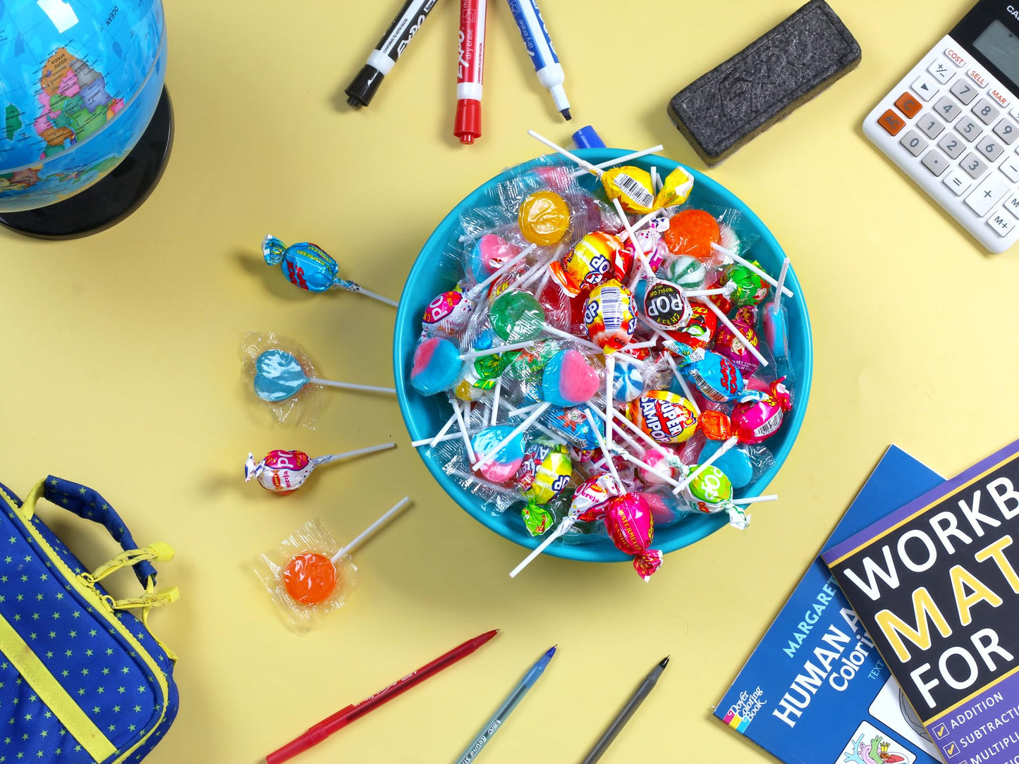 Lollipop Assortment - 5 Pounds - Sucker Bulk - Classic Bulk Lollipops - Individually Wrapped - Classroom, Birthday Goodie Bags