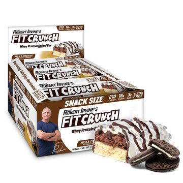 Fitcrunch Snack Size Protein Bars Designed By Robert Irvine Worldas Only 6-Layer Baked Bar Just 3G Of Sugar & Soft Cake Core (9