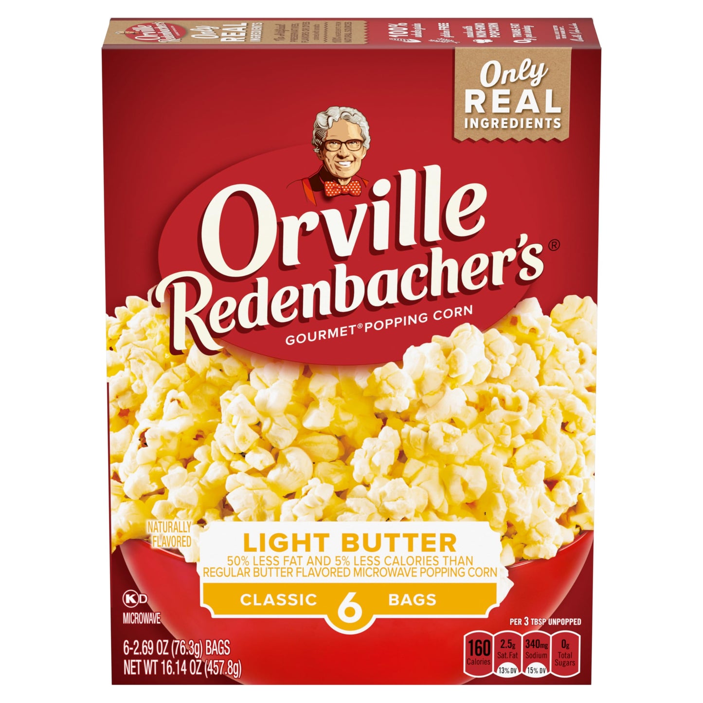 Orville RedenbacherS Light Butter Popcorn  Classic Bag  6-Count