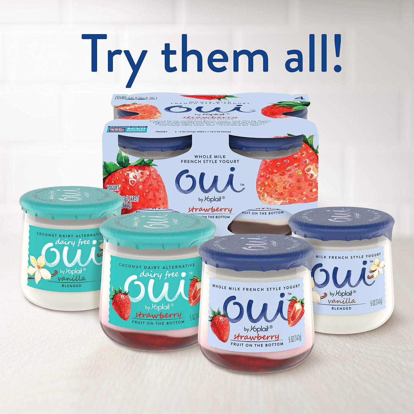 Oui by Yoplait French Style Black Cherry Whole Milk Yogurt, 5 OZ Jar