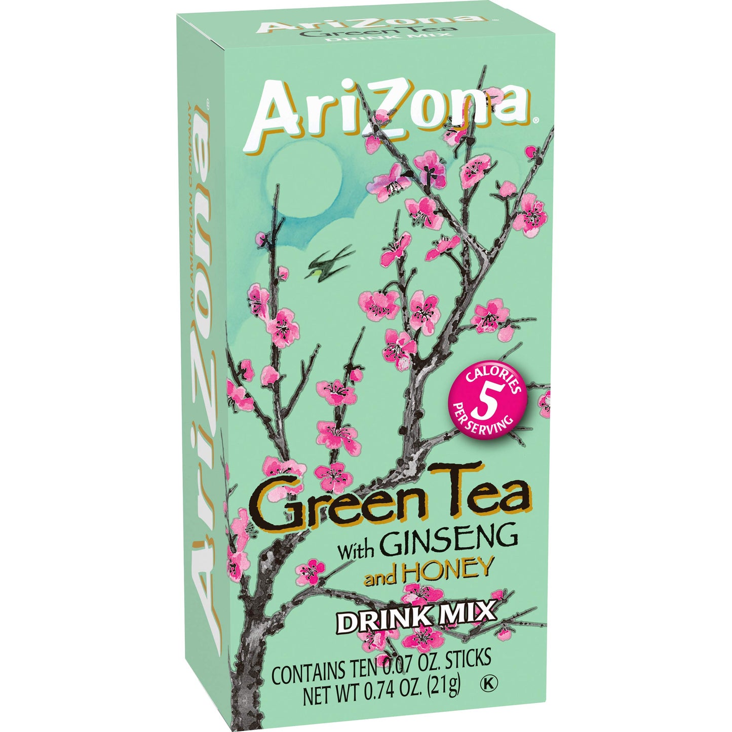 Arizona Green Tea With Ginseng And Honey Naturally Flavored Powdered Drink Mix (120 Ct Pack, 12 Boxes Of 10 Ct On-The-Go Packets