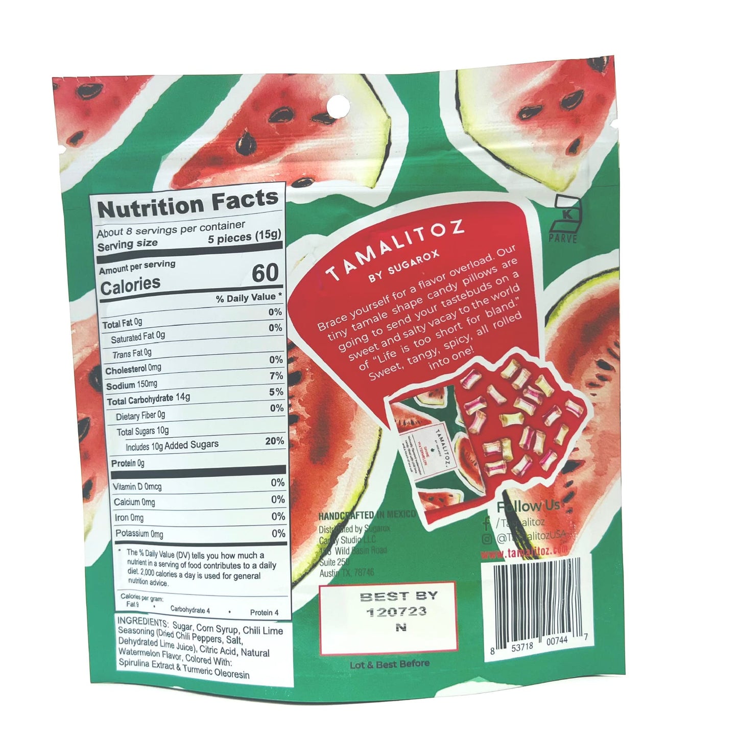 Tamalitoz By Sugarox 4 Pack 4Oz Divine Watermelon